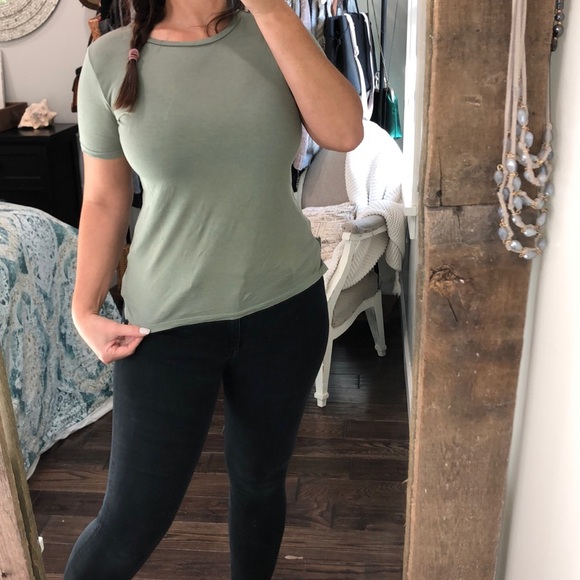 Topshop Tops - Topshop size 2/xsmall olive green top